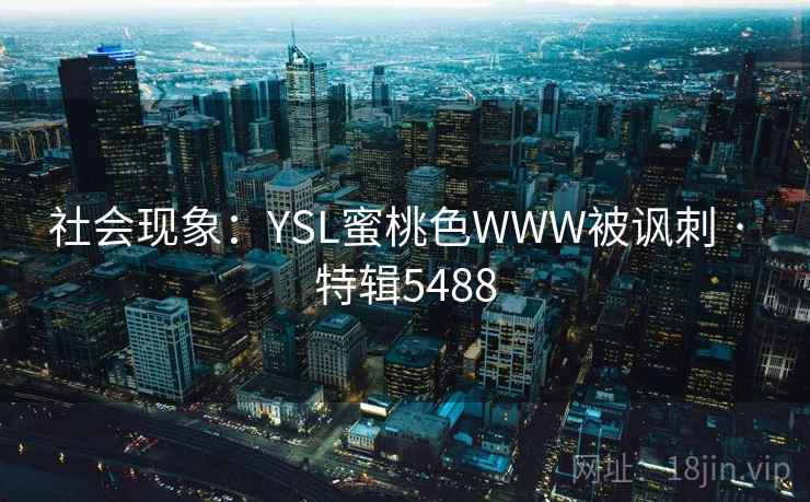 社会现象：YSL蜜桃色WWW被讽刺 · 特辑5488  第1张